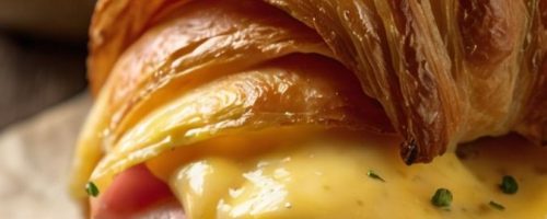 Croissant de jamon y queso